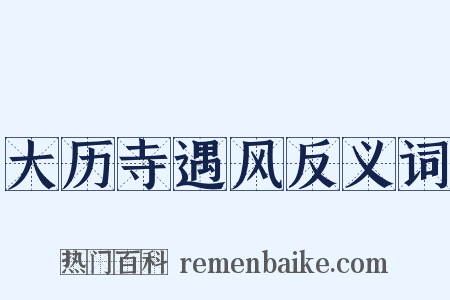 大历寺遇风反义词是什么意思的图片